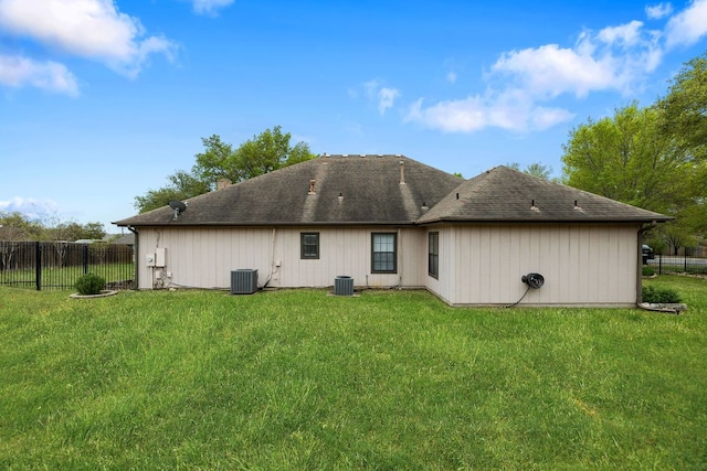 3806 Eagle Way, Round Rock, TX 78681 - rear view of property with central AC unit