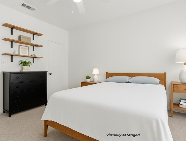 3806 Eagle Way, Round Rock, TX 78681 - bedroom featuring light colored carpet and ceiling fan
