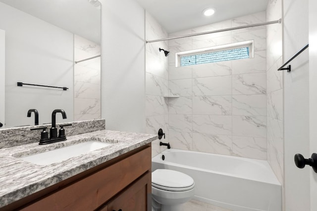341 Fawn River Run, Kyle, TX 78640 - full bath featuring vanity, toilet, and shower / bath combination
