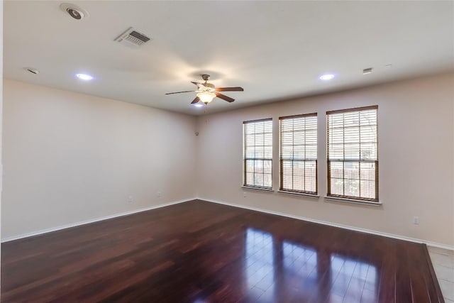 868 Water Hyacinth Loop, Leander, TX 78641 - unfurnished room featuring ceiling fan, wood finished floors, and recessed lighting