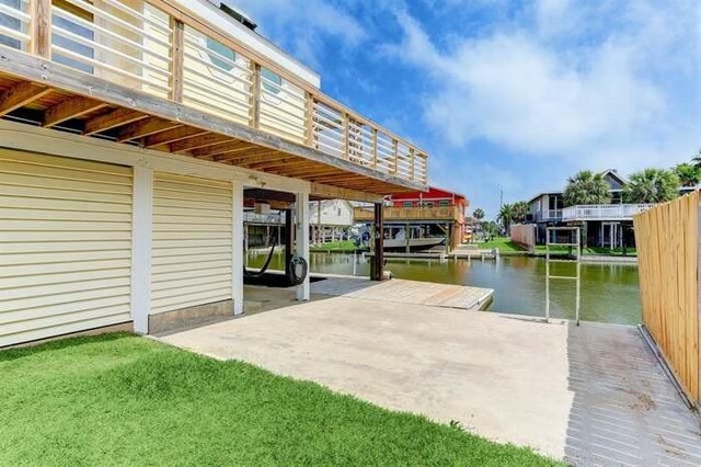16525 Jamaica Cove Rd, Jamaica Beach, TX 77554 - dock area featuring a water view