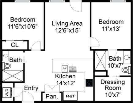 1800 E 4th St Unit 350, Austin, TX 78702 - floor plan