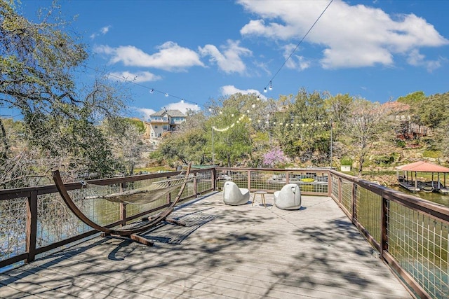 4500 Waterford Pl, Austin, TX 78731 - view of patio with a gazebo and a wooden deck
