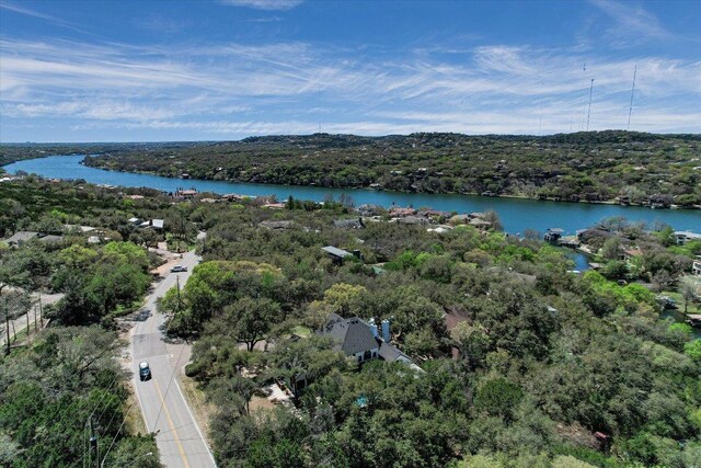 4500 Waterford Pl, Austin, TX 78731 - aerial overview of property's location featuring a large body of water and a forest
