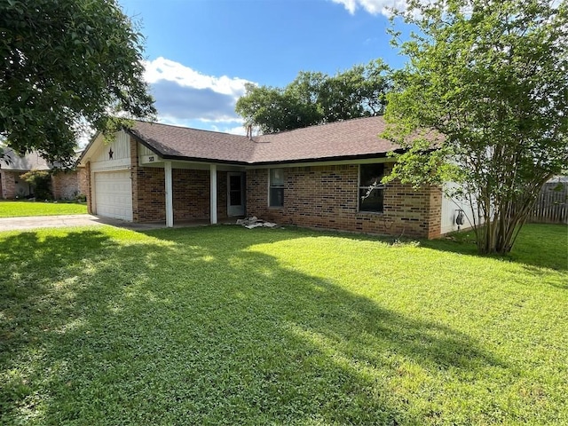 313 Golden Oaks Dr, Georgetown, TX 78628 - single story home featuring a garage, brick siding, driveway, and a shingled roof