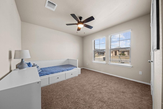 8517 Cantera Ridge Rd, Temple, TX 76502 - unfurnished bedroom featuring carpet flooring, baseboards, and ceiling fan