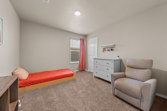 8517 Cantera Ridge Rd, Temple, TX 76502 - carpeted bedroom with baseboards and a textured ceiling