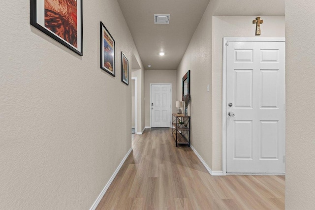 8517 Cantera Ridge Rd, Temple, TX 76502 - hall with light wood-style flooring, baseboards, and recessed lighting