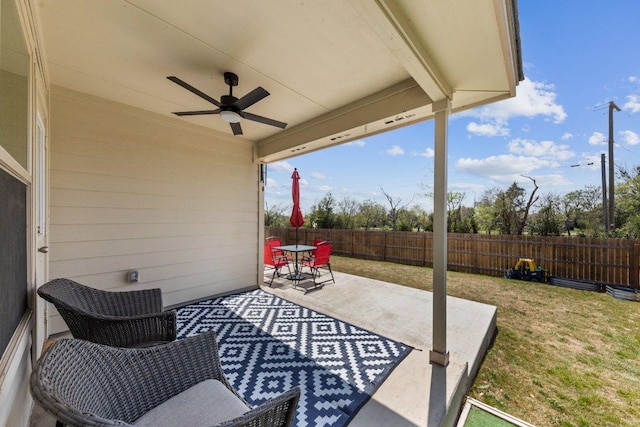 8517 Cantera Ridge Rd, Temple, TX 76502 - view of patio with a ceiling fan