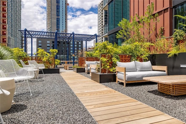 84 E Ave Unit 1904, Austin, TX 78701 - wooden deck with an outdoor hangout area