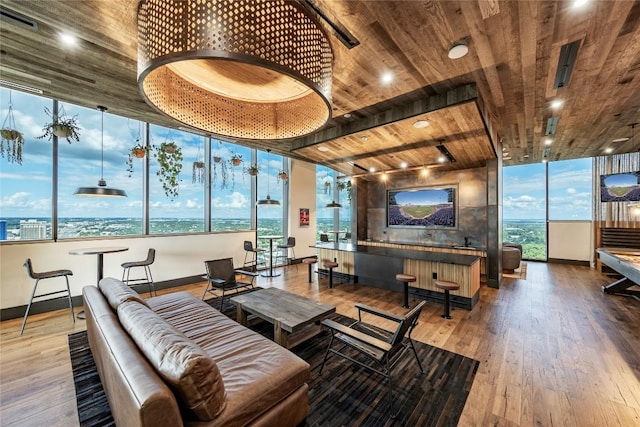 84 E Ave Unit 1904, Austin, TX 78701 - common area with wood ceiling