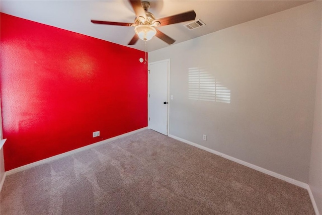 115 Hummingbird Ct, Cedar Creek, TX 78612 - carpeted spare room featuring a ceiling fan and baseboards