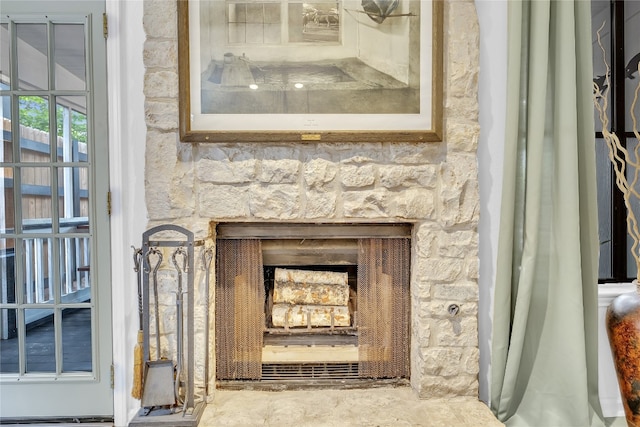 9831 Briar Ridge Dr, Austin, TX 78748 - detailed view of a stone fireplace