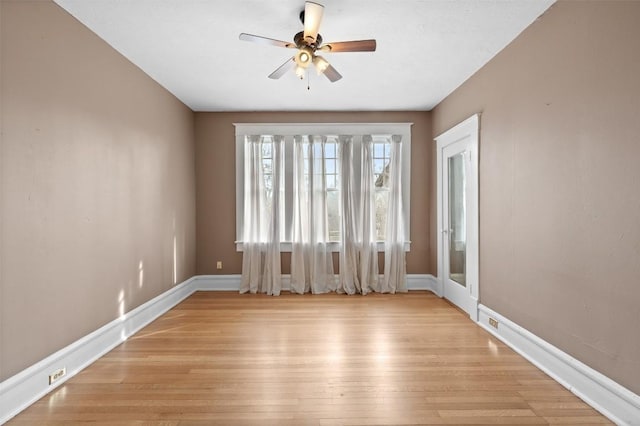 517 N 9th St, Temple, TX 76501 - unfurnished room with light wood-style flooring and ceiling fan