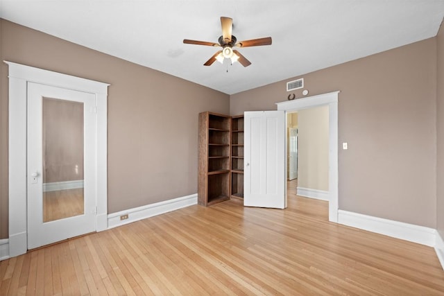 517 N 9th St, Temple, TX 76501 - spare room with light wood-style floors and a ceiling fan