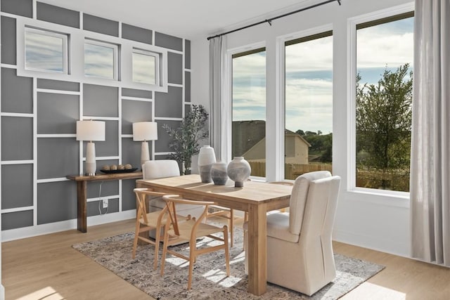 100 Silent Grove Ct, Georgetown, TX 78642 - dining room featuring wood finished floors and built in features