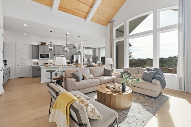 100 Silent Grove Ct, Georgetown, TX 78642 - living area with recessed lighting and light wood-type flooring
