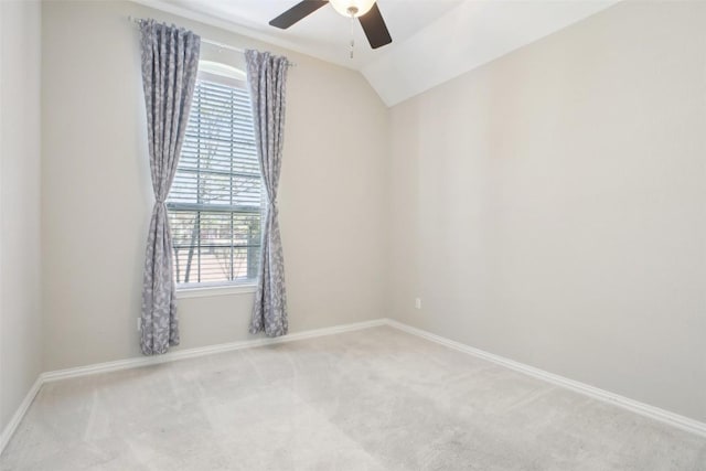 3036 Margarita Loop, Round Rock, TX 78665 - carpeted empty room featuring a ceiling fan and vaulted ceiling