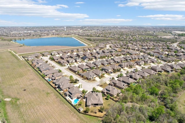 3036 Margarita Loop, Round Rock, TX 78665 - aerial view of property and surrounding area with a large body of water and nearby suburban area