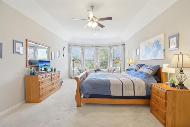 3036 Margarita Loop, Round Rock, TX 78665 - bedroom with light colored carpet and ceiling fan