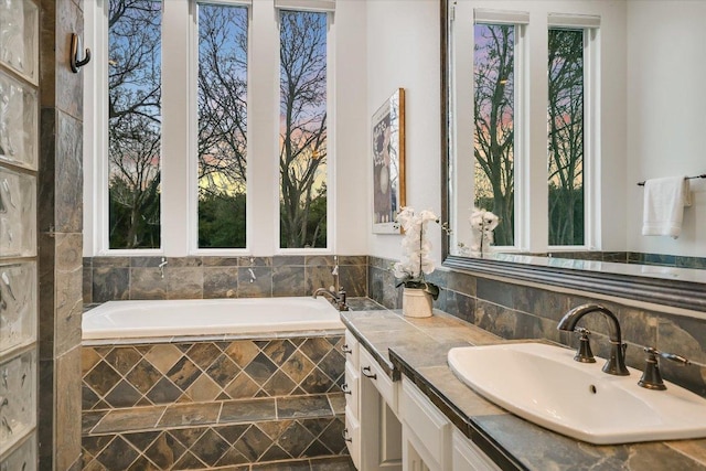 504 Konstanty Cir, Austin, TX 78746 - full bathroom featuring vanity and a garden tub