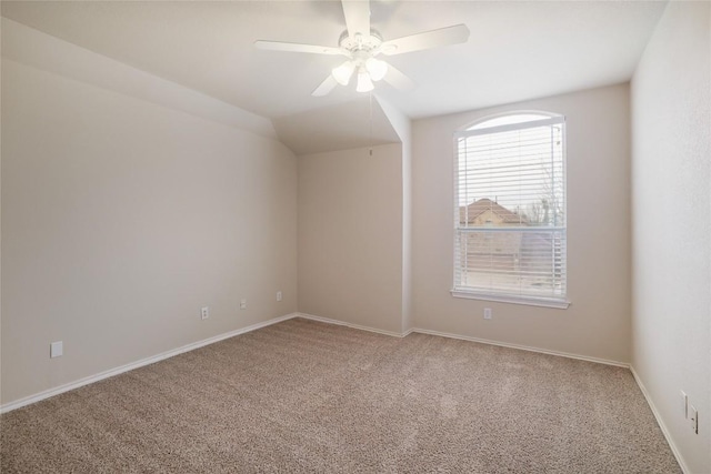 19803 Mallard Pond Trl, Pflugerville, TX 78660 - carpeted spare room with ceiling fan and lofted ceiling