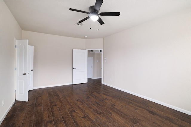 19803 Mallard Pond Trl, Pflugerville, TX 78660 - unfurnished bedroom featuring dark wood-type flooring and ceiling fan