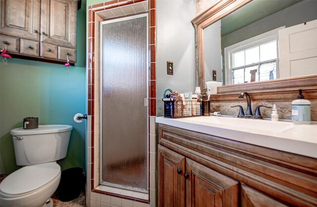3205 Menchaca Rd, Austin, TX 78704 - full bath with vanity, toilet, and a stall shower