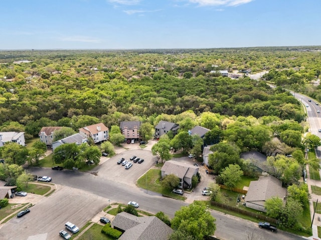 5306 Indio Cv, Austin, TX 78745 - aerial perspective of suburban area with a heavily wooded area