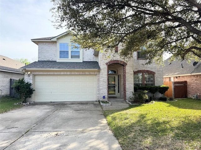 13004 Kenswick Dr, Austin, TX 78753 - traditional-style home featuring a garage, brick siding, driveway, and a shingled roof