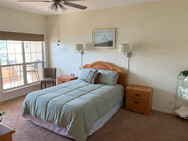 3404 American Dr Unit 2202, Lago Vista, TX 78645 - carpeted bedroom featuring baseboards and a ceiling fan