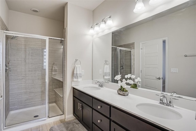 13800 Lyndhurst St Unit 325, Austin, TX 78717 - full bath featuring a shower stall and double vanity