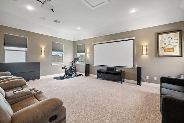 1924 Portobello Rd, Leander, TX 78641 - carpeted cinema with recessed lighting