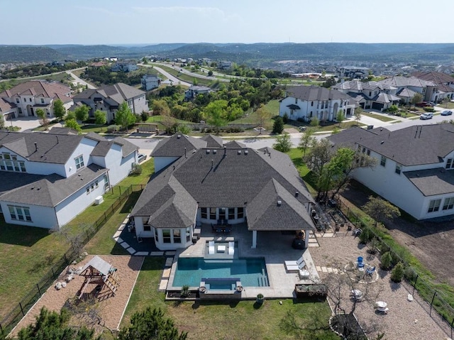1924 Portobello Rd, Leander, TX 78641 - aerial view of residential area featuring a pool area