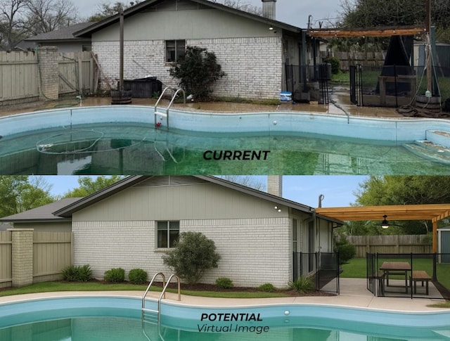 2100 Heights Blvd, Taylor, TX 76574 - view of swimming pool featuring a fenced backyard
