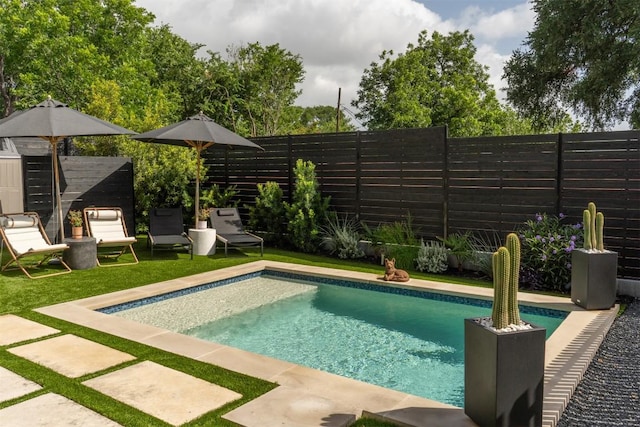 1510 Bellaire Dr, Austin, TX 78741 - view of pool with a fenced backyard