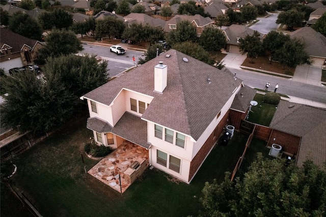 drone / aerial view with a residential view