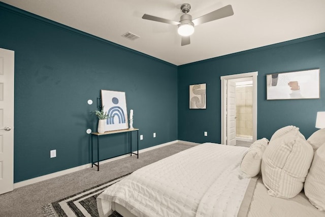 7800 Linnie Ln, Austin, TX 78724 - bedroom featuring carpet flooring, ceiling fan, and ensuite bathroom