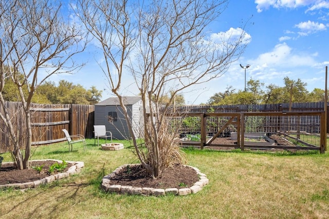1302 Rambling Trl, Cedar Park, TX 78613 - view of yard with an outdoor fire pit and a garden