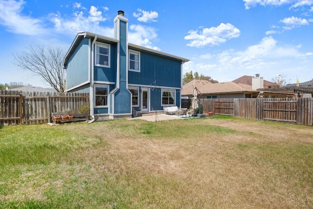 1302 Rambling Trl, Cedar Park, TX 78613 - rear view of property with a patio area and a chimney