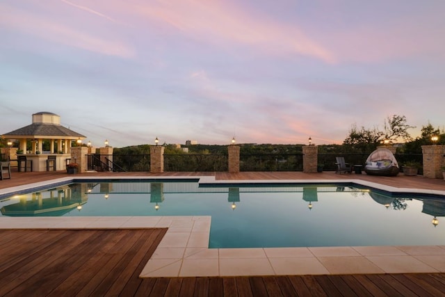 17 Cousteau Ln, Austin, TX 78746 - view of pool with a wooden deck