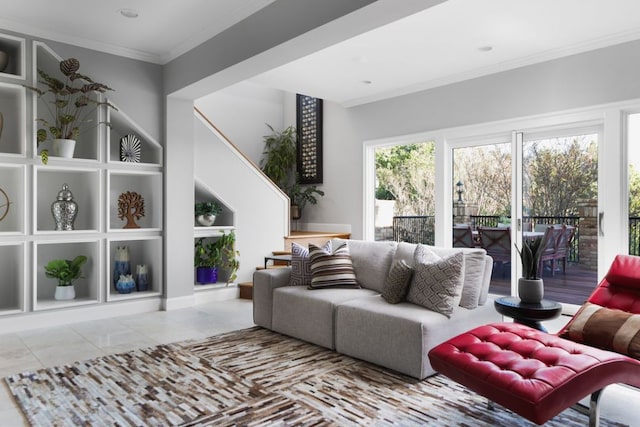 17 Cousteau Ln, Austin, TX 78746 - living room featuring crown molding