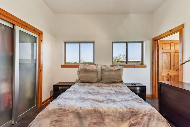 bedroom with baseboards