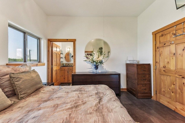 bedroom featuring wood finished floors