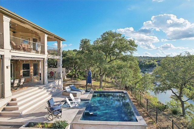 22000 Briarcliff Dr, Spicewood, TX 78669 - swimming pool featuring a patio