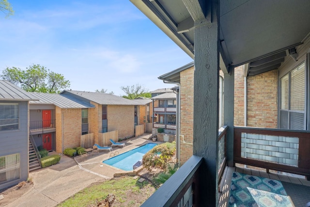 1101 Hollow Creek Dr Unit 2203, Austin, TX 78704 - balcony with view of pool area
