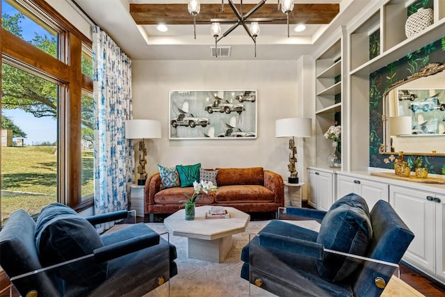 11 Hightrail Way, Austin, TX 78738 - living room featuring a raised ceiling