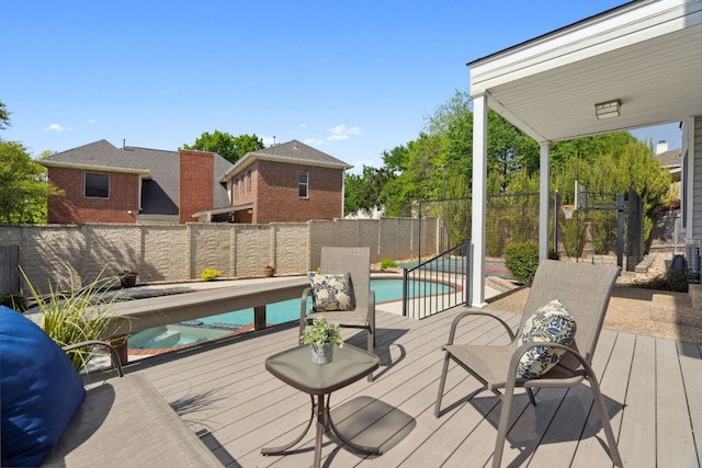 10406 Charette Cv, Austin, TX 78759 - wooden terrace featuring a fenced backyard