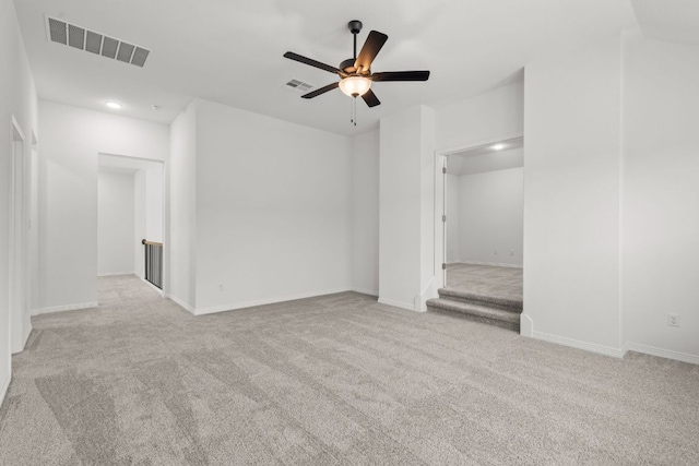 1800 Sauterne Dr, Leander, TX 78641 - empty room with carpet, a ceiling fan, and recessed lighting