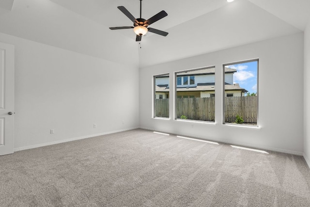 1800 Sauterne Dr, Leander, TX 78641 - carpeted spare room featuring healthy amount of natural light, lofted ceiling, and a ceiling fan